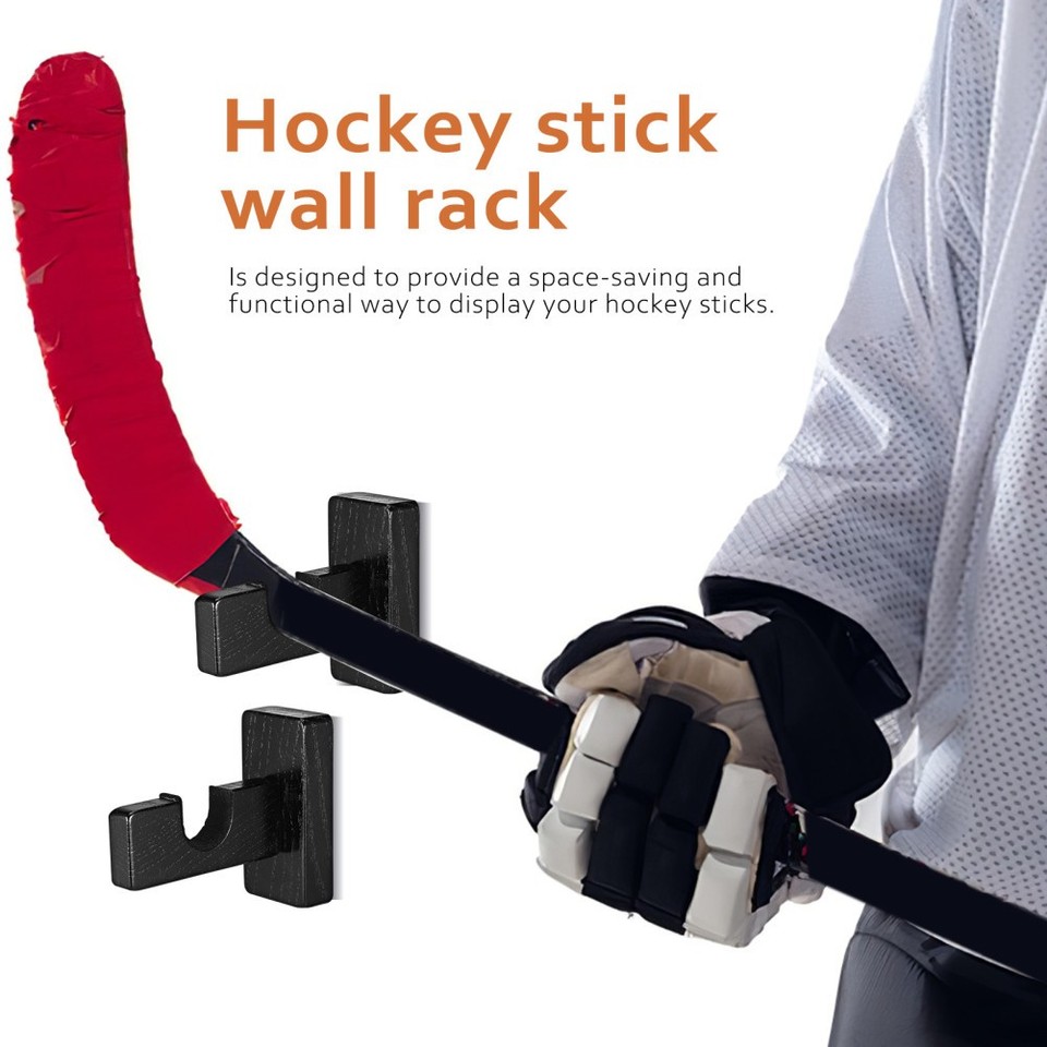 3-Pack Hockey Stick Wall Hangers - Display Your Sticks In Home, Office, Or Man Cave