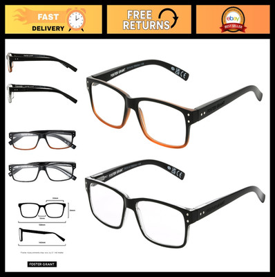 Men's Square Reading Glasses - 2-Pack Stylish Readers for Vision & Comfort