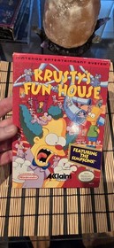 Krusty's Fun House Nintendo NES Complete In Box CIB Game Box Manual Simpsons