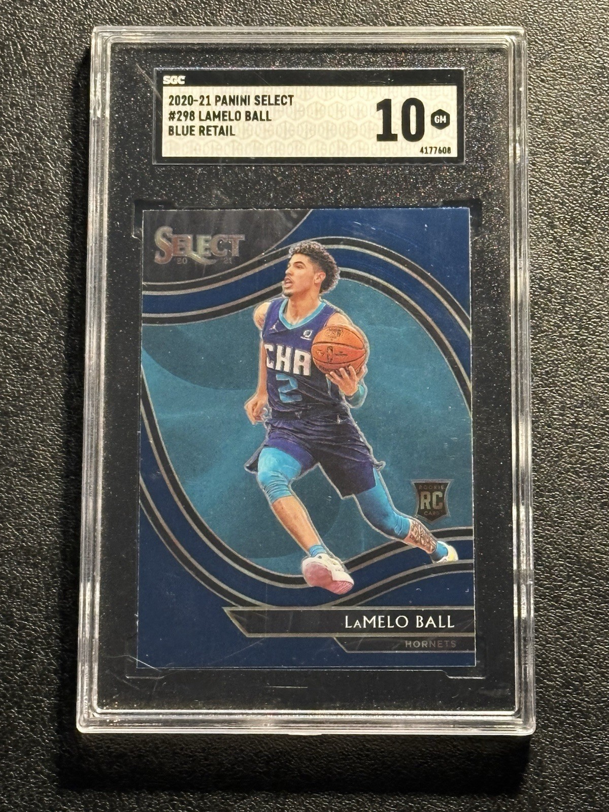 2020-21 Panini Select LaMelo Ball Courtside Blue Retail #298 (RC) - SGC 10