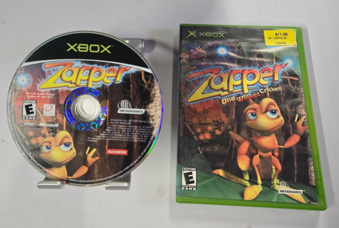 Zapper : One Wicked Cricket (Microsoft Xbox, 2002). Complete
