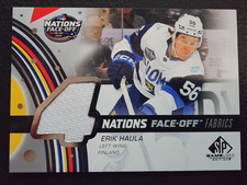 2025-26 SP Game Used Erik Haula 4N-EH 4 Nations Face-Off Fabrics