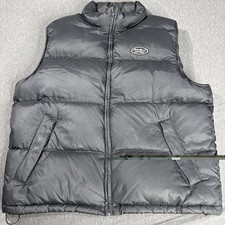 Eddie Bauer EBTEK Men s Goose Down Puffer Vest Black Size L Vintage Nylon 0228