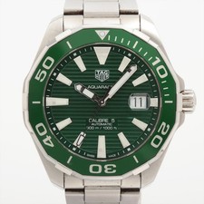 Used Tag Heuer Aquaracer WAY201S.BA0927 SS AT Green Wrist Watch