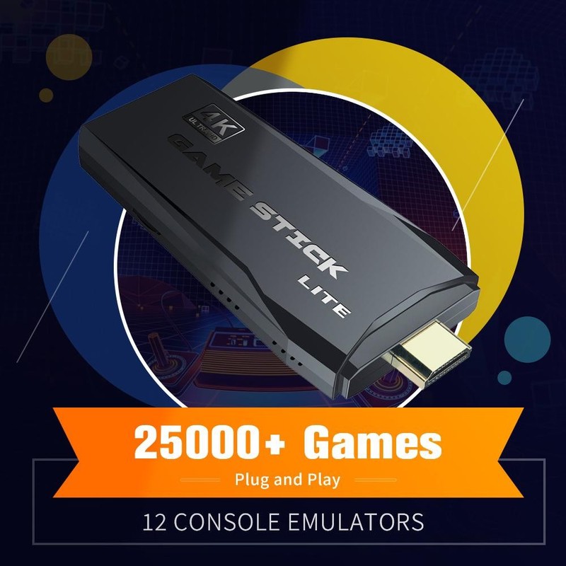 M8 4K Retro Game Stick – 25,000+ Games for PS1/GBA – Wireless Console with 2.4G