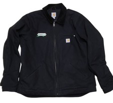 Vtg Carhartt Detroit Jacket Mens Large Tall Blanket Lined 103828 BLK Harris Reba