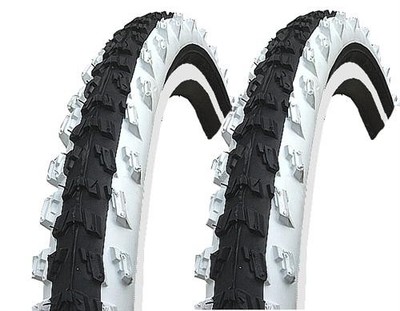 2 Stück Kenda 24 Zoll Reifen schwarz/weiß 24x1.95 (50-507) MTB Decke Kenda K-829