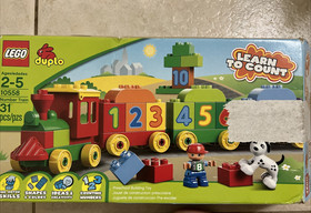 31pc Lego Duplo 10558 Number Train 2-5 Preschool Building Toy Dog With Box Kids