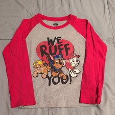 Nickelodeon Paw Patrol Toddler Boy Size 5T Long Sleeve Graphic TShirt V-day Love