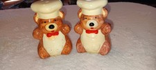 Anthropomorphic Che Baker Bears 3" Salt And Pepper Shaker Set Vintage
