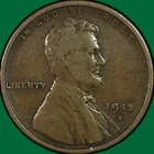 1915-D Lincoln Wheat Cent Fine F Coin #39968