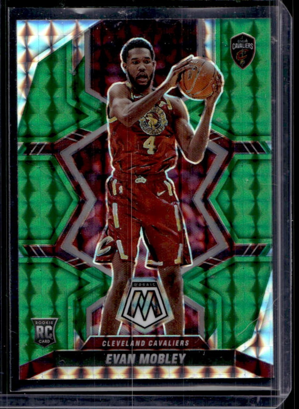 2021-22 Mosaic Evan Mobley RC Green Rookie #201 Cavaliers