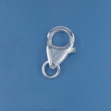 Sterling Silver Lobster Claw Clasp Connector w/ Closed Ring 8.8mm x 19mm 33289