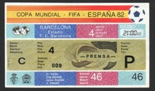 FIFA WM 1982 Viertelfinale TICKET Sowjetunion vs POLEN 4.07.1982