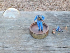 4.5" The Stadden Edition French Marine 1815 Figure & Glass Dome Display Damaged