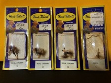 NOS Lot of 6 Hank Roberts, size 12, Royal Coachman Flies in Original Packages +