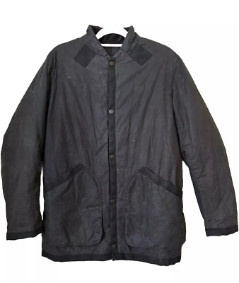 Barbour x Norton & Sons Waxed Torpedo Quilt Waxed Cotton Dark Navy Blue Jacket