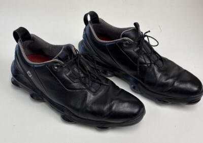 FootJoy Tour Alpha Black Leather Spiked Golf Shoes SIZE 11.5  display picture 3