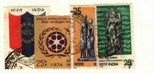 India #600, 614, 654, 733 used World Population Year