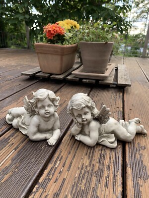 2 Engel * Engelsfiguren * Engelspaar * 20 x 11 cm * Polyresin * NEU