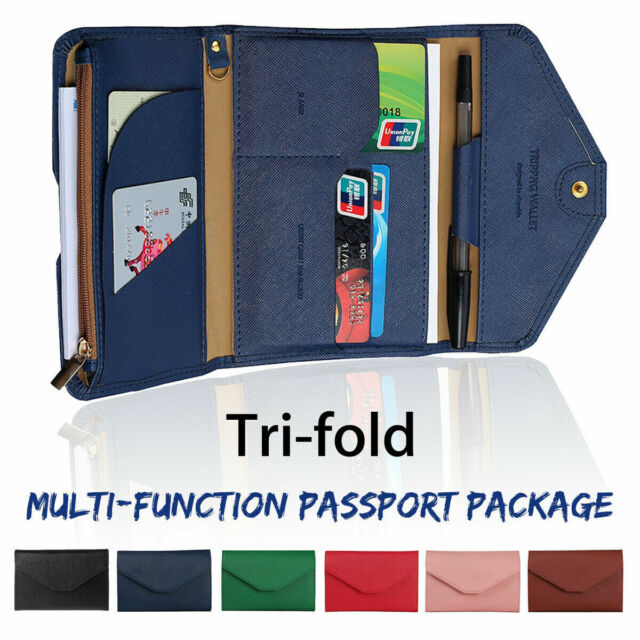 Mens Womens Passport Holder Travel Wallet Multi-purpose Cover Document Organizer NP10850