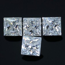 Diamant taille princesse certifié 5,60 CT naturel 4 pièces couleur D VVS1 bla...