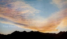 1950s Vintage ANSEL ADAMS Death Valley Sunrise Sky Desert Hills Photo Engraving