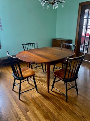L. Hitchcock Table and Chairs | eBay