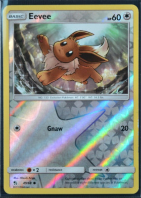 Eevee 49/68 Hidden Fates 2019 Reverse Holo Foil Pokemon TCG Card - NM