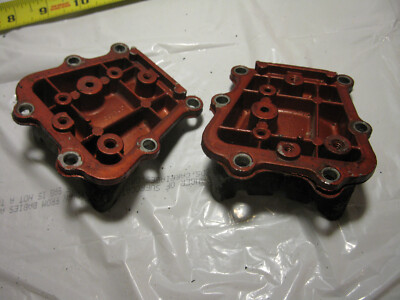 port covers   1950s Johnson model RD-19 outboard motor Holiday Bronze