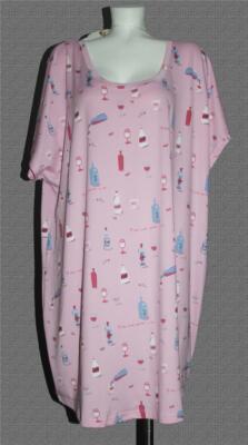 Munki Munki ''love (heart) the wine you're with'' Cheers Bubbly Vino Nightgown Wms