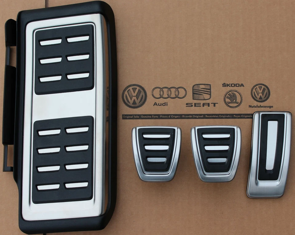 VW Golf 7 original Pedalset GTI Pedale R Pedalkappen Fußstütze pedal pads caps - Bild 1 von 1
