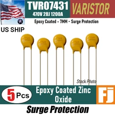 5 Pcs TVR07431 Zinc Oxide Varistor | Surge Protection | 28J 1200A 470V | US Ship