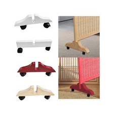 Privacy Screen Holder Wooden Screen Feet Movable Wheel for Dressing Room