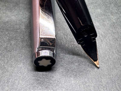 Exc++] MONTBLANC Junior 622 Silver＆Black Vintage Fountain Pen 14K