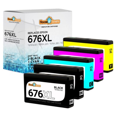 T676XL Ink Cartridge for Epson WorkForce Pro WP-4020 WP-4520 WP-4530 Lot