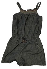 Vintage Summer Shorts Jumper Romper Women  s Rainbow Stich Size 13/14 Cute