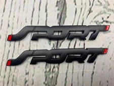 2Pack Metal Car Sport Sticker 3D Premium Car Side Fender Rear Trunk Emblem Log