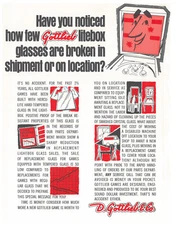Few Broken Litebox Glasses Gottlieb Pinball Flyer / Brochure / Ad- Hard to Find