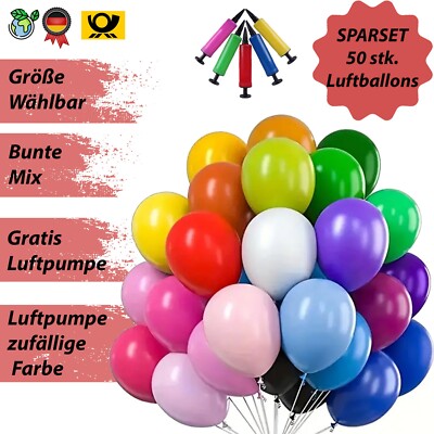 SPARSET Luftballons 50 Stk. Helium Party Geburtstag Ballons Heliumballon Pastel