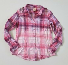 Upcycled Distressed Bleached Hand Dyed Grunge Rockabilly Shirt Ombre Youth L