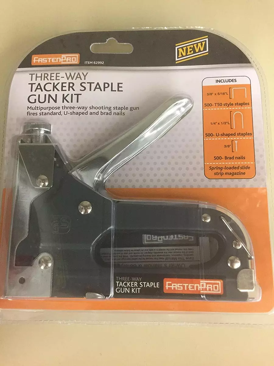 Three-Way Tacker Staple Gun Kit