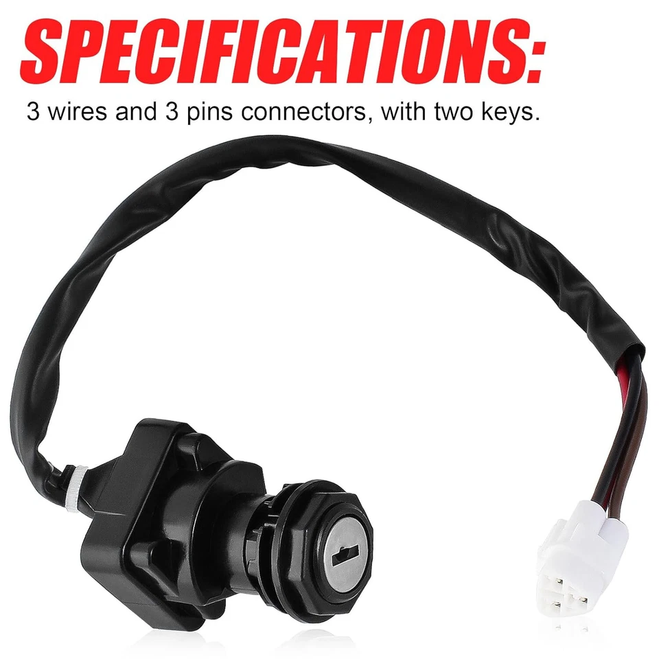 LTZ400 LTR450 Ignition Key Switch Compatible with Suzuki Quadracer 450... Foto 2 de 4