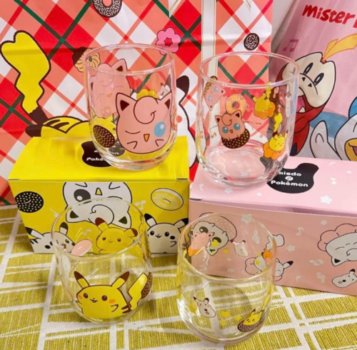 Pokemon x Mister Donut Christmas Collection 2022 Pikachu 2 Pair 4 glasses JAPAN - Picture 1 of 1
