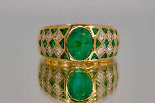 Luxuriöser WEMPE Smaragd-Diamant-Ring aus 18 Karat Gold + Original-Zertifikat - Bild 3 von 17