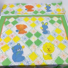 Couette bébé vintage vichy c'est notre bébé rideaux cantonnières patchwork bébé animaux