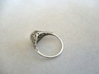 Art Deco 18K White Gold Diamond Filigree Engagement Ring Size 6.25 R20 — photo 9
