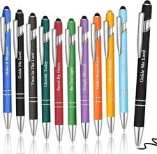 Chinco 20 Pieces Christmas Christian Gift Bible Verse Stylus Ballpoint Pen Relig