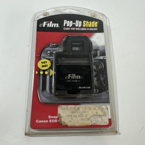 eFilm Pop-Up Shade Snap On Delkin Devices DC350D-S Canon EOS Rebel XT NEW IN BOX - Afbeelding 1 van 4