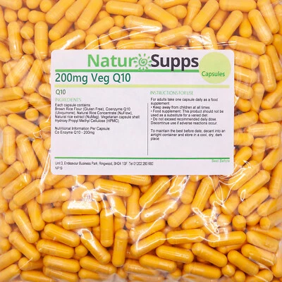 Co Enzyme Q10 200mg Vegan 90 Capsules, Antioxidant Heart Energy by NaturSupps